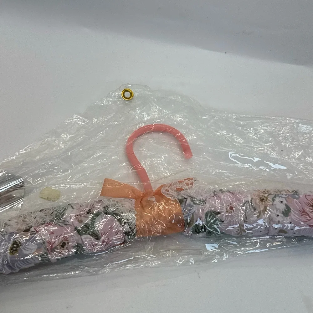 Floral Dream‎ Scented Padded Hanger Pink Floral Orange Bow Delicate Closet
